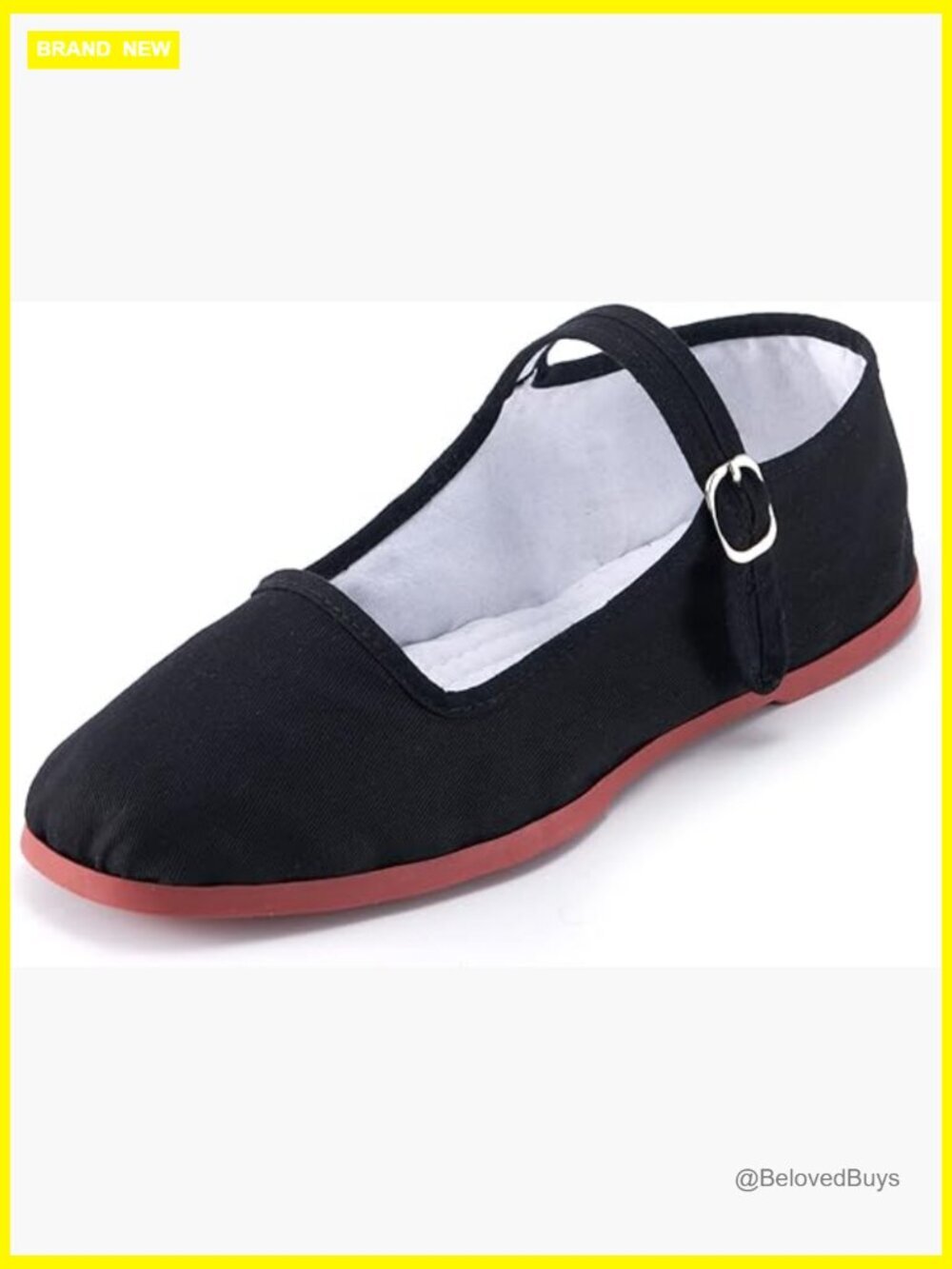 Classic Mary Jane Flats, Cotton China Doll Shoes, Buckle Closure